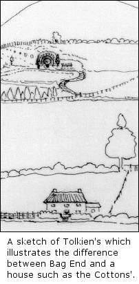 Hobbiton sketch by Tolkien