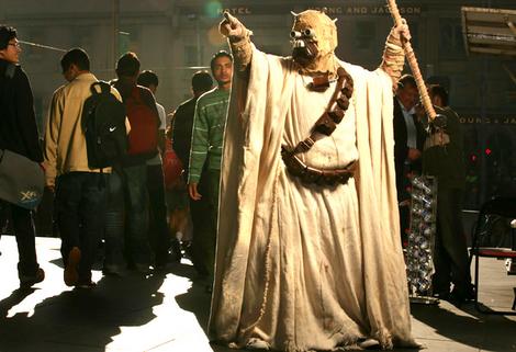 Troy Henderson, Australian Garrison Commander of the 501st Legion — an international Star Wars costuming association — outside Flinders Street Station.
